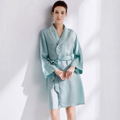 China QUICK DRY Women's Kimono Long Robes Ladies Sleepwear Ladies Silk Satin Nightgown for sale