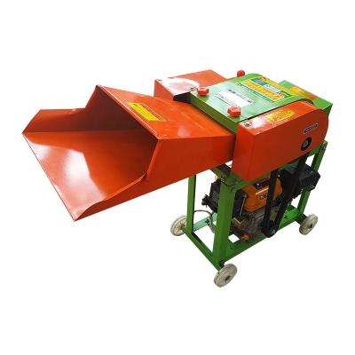 China Garment Shops Petrol Engine Mini Animal Type Grass Chopper Shredder Feed Processing Chaff Cutter Machines for sale