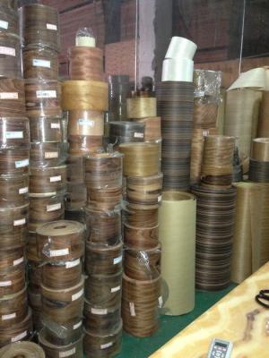 China Fleece Backed Veneer Rolls For Furniture Profile Edging for sale