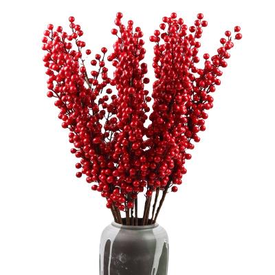 China 12 Foam+Plastics Red Holly Fortune Fruit Riches Auspicious Christmas Fruit Hot Sale Decoration for sale