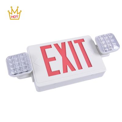 China Household Emergency Lighting UI Listed Emergency Exit Battery Operated Combo Exit Led Sign Light for sale