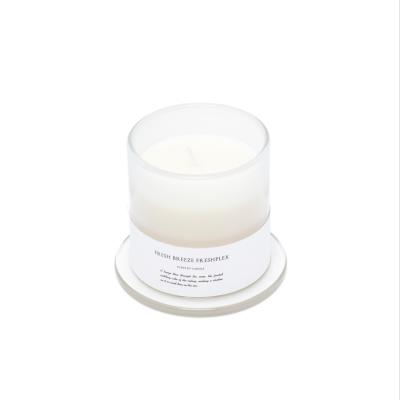 China Eco-enviroment Matte Frosted Glossy Empty Clear White Glass Scented Candle Jar 200ml 8oz 13oz 14oz for sale