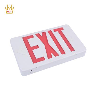 China Commercial U Listed ABS Thermoplastic Housing Led Exit Sign Emergency Exit Light for sale