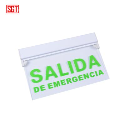 China cheap china price fire safety emergency hanging light led salida exit sign for sale