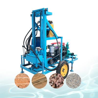 China High Efficiency 100m Portable Diesel Hydraulic Rotary Borehole Drilling Rig High /Borehole Water Well Water Well Drilling Rig With Electric Start for sale