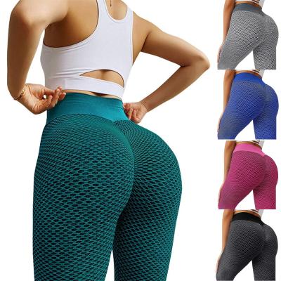 China High Elastic Waist Print Patchwork Fashion Fitness Women Seamless Yoga Gaiters Lift Up Polyester Anti-Static Gaiters for sale