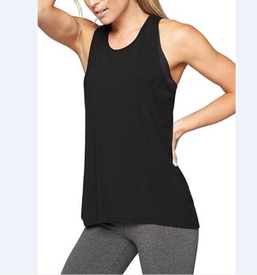 China 2019 New Women's T-shirt Yoga Activewear Workout Plain Vest Cross Back Tank Top Anti-Static for sale