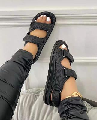 China New Fashion Summer 2021 Fashion Trend Band Magic Sandals Women's Casual Slippers For Ladies Outside Beach Wear Shoes for sale