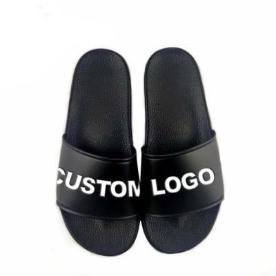 China OEM Service Summer Beach Flat Sandal Men's Sports Slips Plain Plain White Small MOQ Customized Logo Slippers Men for sale