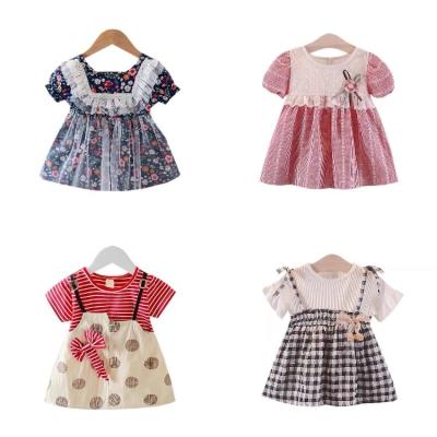 China 2022 New Design Anti Wrinkle Summer 3-8 Years Cheap Floral Baby Dress For Girl Kids Baby Infant Loose Dress Printing Sportswear for sale