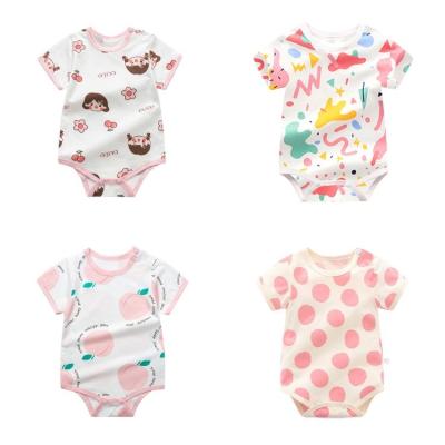 China Wholesale 100% Cotton Baby Romper Organic 100% Baby Romper Shorts Sleeve Baby Clothes for sale