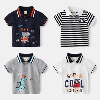 China 2022Summer Children's Clothing Boys Cotton Anti-Shrink Short Sleeve Polo Shirt Pure Lapel T-shirt Children Anti-Shrink for sale