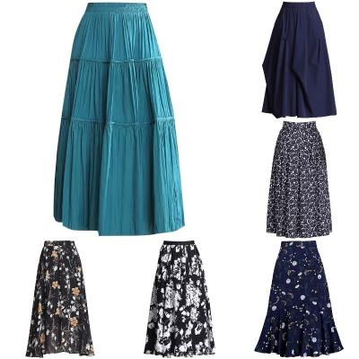 China Wholesale Summer Women's High Waist Casual Breathable Floral Print Long Beach Skirt for sale