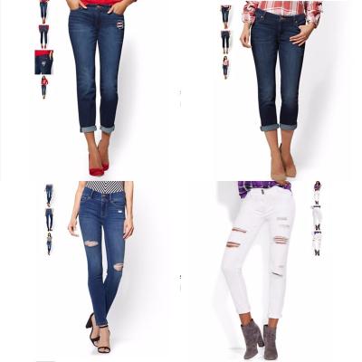 China Slim Skinny QUICK DRY QUICK DRY Denim Fly Button Shape High Waisted Jeans Pants Women for sale