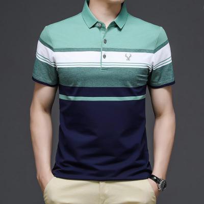 China Wholesale Short Sleeve 2022 Fashion Color Mixed Embroidery Fabric Long Sleeve Men's Cotton Button Polo Shirt for sale