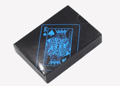 China CMYK Printing Blue And Black Plastic Poker Cards Waterproof for sale