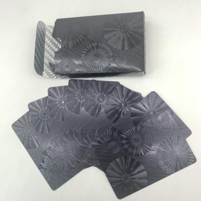 China Black Foil Waterproof Plastic Poker Cards With Silver Foil Tuck Box for sale