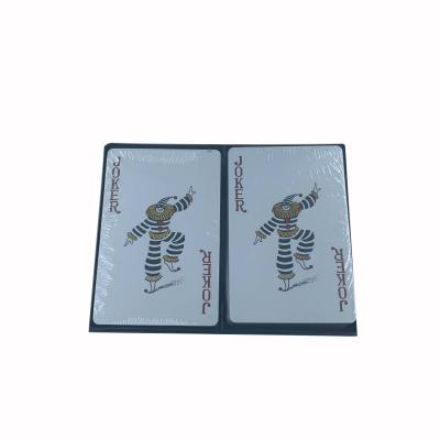 China Custom Logo Printed 100% PVC Playing Cards Two Decks With Plastic Box for sale