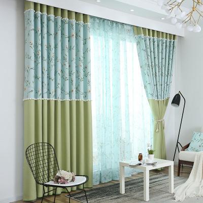 China Blackout LOSPRING factory supplies modern minimalist printed curtain fabric blackout curtains for living room and bedroom for sale