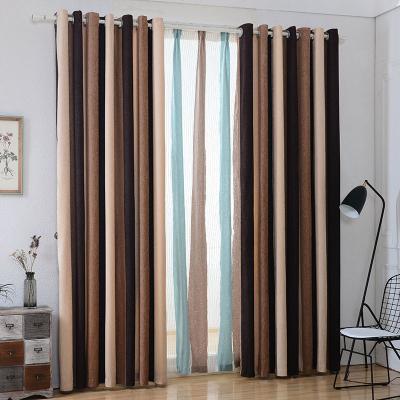 China Blackout LOSPRING factory supplies now blackout single chenille stripe curtains for living room and bedroom curtains for sale