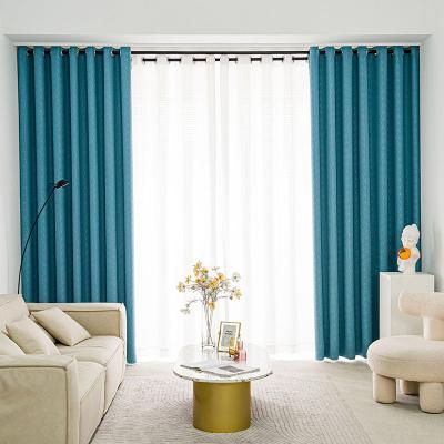 China Blackout Lospring Factory Jacquard Chenille Houndstooth Thick Blackout Curtains For Living Room Dropshipping for sale