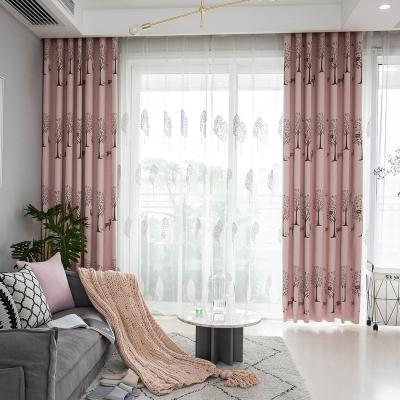 China LOSPRING Blackout Factory Supply Nordic Fawn Yarn-dyed Velvet Jacquard Curtain Living Room Bedroom Curtains for sale