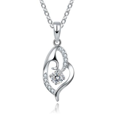 China CLASSIC Custom Gift Zircon Crystal Women Rhodium Plated Pendant 925 Sterling Silver for sale