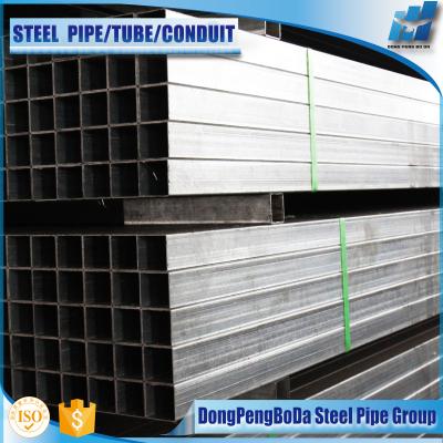 China Construction Structure Pipe 40*40*1.5mm Mild Steel Pre Galvanized Square Gi Pipe for sale