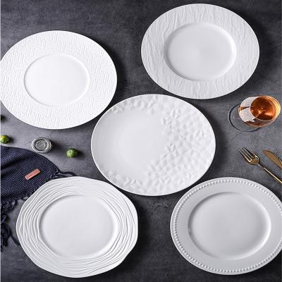 China Yantai viable tongli bright white landforms porcelain dishes for restaurant hotel for sale