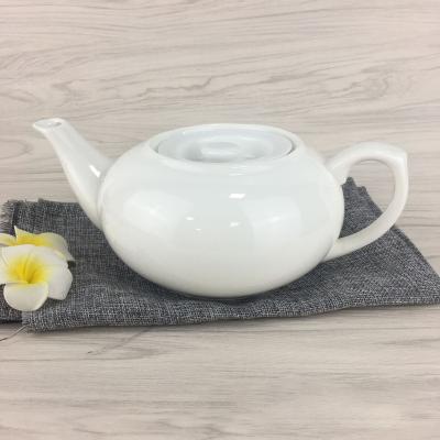 China WITH LID Yantai Tongli Design Chinese Customized White Porcelain Ware Ceramic Teapot For Sale for sale