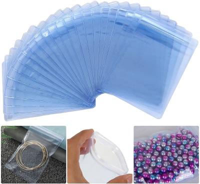 China Recyclable Plastic Zipper Lock Bags Clear Transparent PVC Self Seal Poly Zipper Bag Pouch For Jewelry Earrings for sale