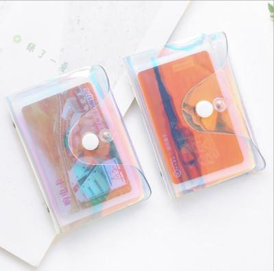 China Fashion Hologram Card Holder PVC Card Case Business Credit Card Plastic Organizer for sale