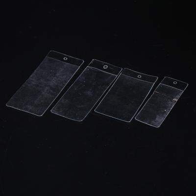 China Cheap Garment Label Clothing Jewelry Bag Pocket Tag Clear Recyled Vinyl Hanging Label Protector for sale