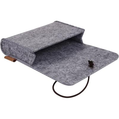 China Custom Wholesale Gray Felt Mini Dresser Foldable Sundries Storage Bag Home Desk for sale