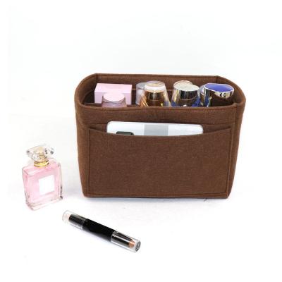 China New Eco-friendly Multifunctional Waterproof Makeup Felt Bag Woman Large Capacity Fashion Felt Bag Organizer for sale