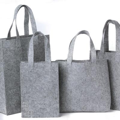 China Wholesale Eco - Friendly Custom Felt Tote Bag Wool Felt Bag Non - Woven Shopping Bag for sale