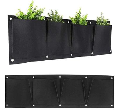 China Eco-Friendly Recycle Wholesale Eco Friendly Vertical Felt Wall Hanging Planter Life Felt Growing Bags for sale