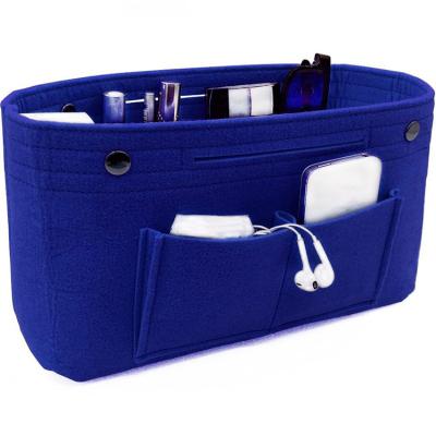 China Eco - Friendly Multifunctional Large Capacity Custom Felt Cosmetic Wash Storage Bag for sale