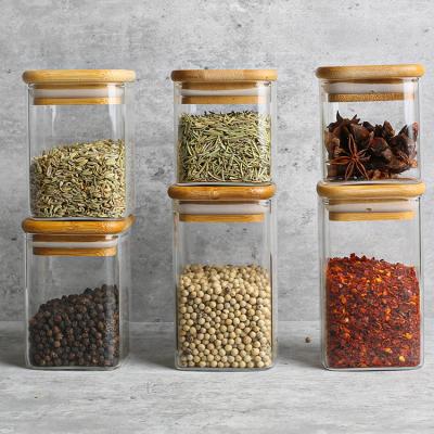 China Multifunctional Factory Direct Clear Square Spice Jar Organizer For Spice Jar Storage 5oz 7.5oz 9.5oz Storage for sale