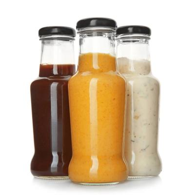 China Outdoor Sauce Sauce Bottle Packaging Hot Sauce Container Large Capacity 7oz Daze Bottles With Screw Cap for sale