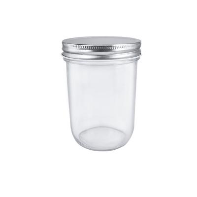 China Viable Multifunctional Mason Jar Air 450Ml 15oz Round Mason Food Jars Set Of Clear Glass Tight 72 With Screw Lids for sale