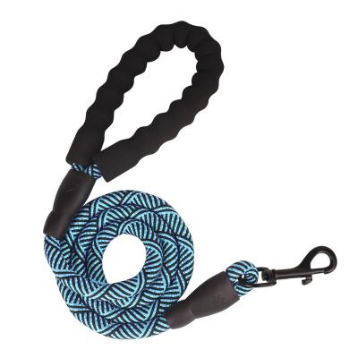 China Nylon Quick Release Safety Slip Leash Heavy Duty Colorful Outdoor Traction Dog Leash Rope for sale