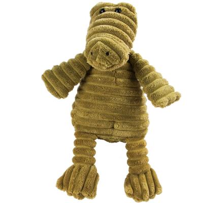 China Viable Dog Toy Grinding Teeth Vent Trainingcorduroy Monkey Pig Voice Plush Toy for sale