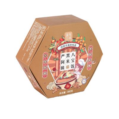 China Gift & Craft Custom design folding folding hexagonal shape hexagon hat gift box packaging for sale