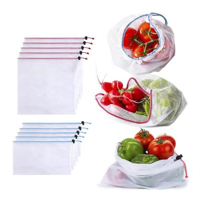 China Factory Custom Eco Friendly Reusable Mesh Grocery Folding Bag RPET Eco-Friendly Product for sale