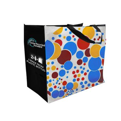 China High Quality Handled RPET Foldable Recycled Recycled Nonwoven Reusable Shopping Bag for sale