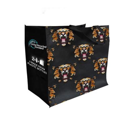 China Customized Handled Recycling Large Supermarket Grocery Eco-Friendly Rpet Packaging Reusable Shopping Bag for sale