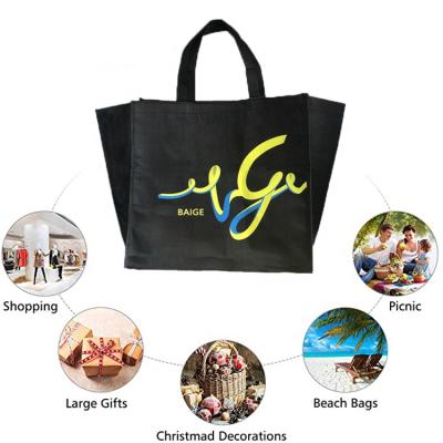 China Custom Cheap Reusable Eco Friendly Reusable Handled Tote Shopping Foldable Bags Wholesale Recycled Bag for sale