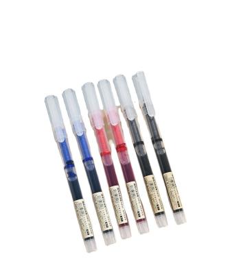 China 0.5mm Normal Gel Pen Student Straight Liquid Gel Pens Wholesale Ballpoint Pen With Logo for sale