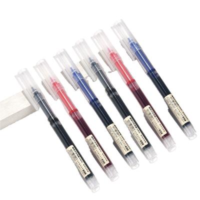 China Normal straight liquid quick-drying pen gel ink red blue black pen with logo wholesale student for sale